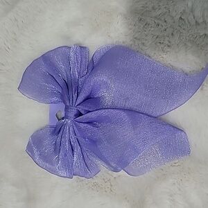 💜🎀 Lavender Sheer Hair Bow Clip